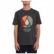 Volcom HEATHER BLACK Men's Splicer Short Sleeve T-shirt, US Large