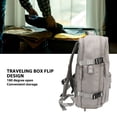 thumbnail image 4 of Grand Sac à Dos de Voyage à Main, Sac à Dos de Voyage Portable Léger pour Femmes avec Poche Zippée Cachée Imperméable pour Ranger les Bagages Noir, Gris, 4 of 7