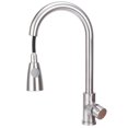 thumbnail image 3 of Grifo mezclador de cocina G3/8, doble salida de agua, rociador extraíble, grifo telescópico para fregadero, grifo de agua, 3 of 8