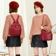 thumbnail image 4 of ALTOSY Small Genuine Leather Backpack Purse for Ladies Rucksack Shoulder Bag S97 Wine Red, 4 of 7