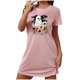 thumbnail image 2 of Camisón corto de talla grande para mujer, camisón de manga corta con estampado de pecho a la moda, camisón para mujer, 2 of 5