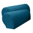 thumbnail image 1 of Set Of 2 Armrest Covers, Stretch Arm Couch Arm Rest Cover Anti-Slip Spandex Sofa Arm Caps Slipcovers - Blue, as described, 1 of 8