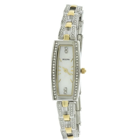 Bulova Crystal Accent Two-Tone Ladies Watch 98L214