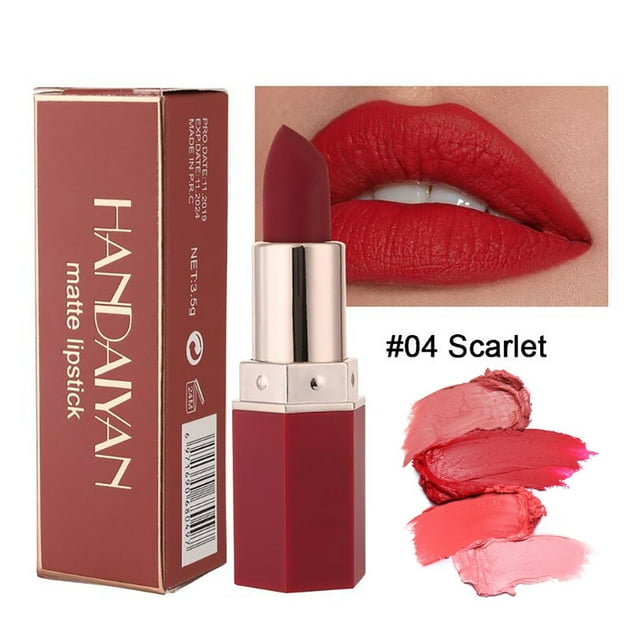 Xihbxyly Lápiz Labial Mate, Color Hidratante de Larga Duración, Brillo de Aplicación Suave, Fórmula Hidratante, Ideal para Fiestas, Bodas, Ideal para Damas, Ingredientes Seguros y Limpios.