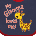thumbnail image 4 of Inktastic My Glamma Loves Me Cute Giraffe Boys or Girls Baby Bib, 4 of 4