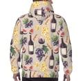 thumbnail image 3 of Bingfone Watercolor Bottles And Glasses Men's Drawstring Hoodie Long Sleeve Pocket Sweatshirts-Small, 3 of 6