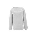 thumbnail image 4 of Women's Oversized Cowl Neck Sweatshirt, Long Sleeve Loose Fit Pullover Top with Soft Comfort Fabric for Commute Wear, Daily Casual Outfits and Four Season Comfort White S, 4 of 5