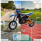 Patikuin 24V Kids Electric Motorcycle, Off-Road Motocross Bike with 250W Powerful Motor, Speeds Up to 13.6 MPH, Chain Driven, Leather Seat, Disc Brake, and Air-Filled Tires - BLUE