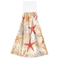 thumbnail image 7 of Yayeee Kitchen Hanging Hand Towels Set of 2 with Loop Bathroom Absorbent Tie Towel, Orange Starfish, 7 of 7