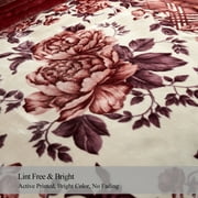 Thick Warm Winter Fleece Blanket For King Bed 2 Ply Reversible Soft Raschel Blanket,85x93,10lb