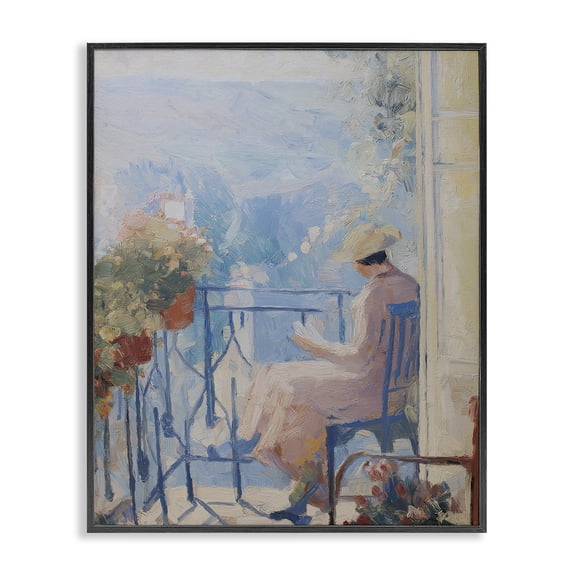 Stupell Industries Transitional Reading In The Sun Black Framed Giclee Art, 11 x 14, by Svetlana Aleynikova