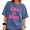Blue-2, variant on Women's Vintage Washed Bold Text Graphic Tee Summer Casual Crewneck Shirt