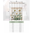thumbnail image 6 of No Hook Shower Curtain with Snap in Liner, Beautiful White Daisy Flowers Hotel Shower Curtains for Bathroom, Washable Shower Curtain Liner Set with Mesh Top Window, 36"x72", 6 of 6