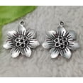 thumbnail image 4 of K-KED 152 pcs tibet silver flower charms 25x22mm B5049, 4 of 4