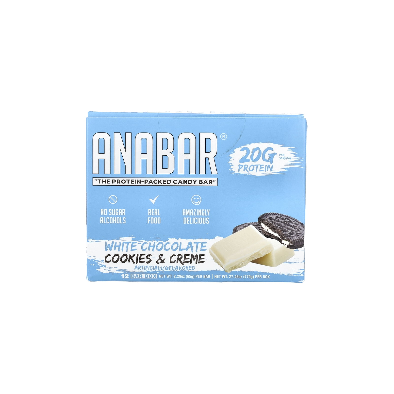 Anabar Cookies and Cream 12 Protein Bars Final Boss Performance 21 Grams