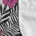 thumbnail image 4 of Tropical Microwave Oven Cover, Pink White Hibiscus Flowers on Monochromatic Background of Leaves, Water Resistant Organizer with Pockets for Kitchen, 36" x 12", Charcoal Grey Magenta, by Ambesonne, 4 of 4