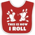 thumbnail image 3 of Inktastic How I Roll Bowling Boys or Girls Baby Bib, 3 of 4