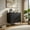 Black, variant on Demi Bonn Kitchen Storage Cabinet, Buffet Sideboard, 2-Door Buffet Cabinet Sideboard with Shelf and Metal Legs, for Dining Room, Kitchen, Living Room, Black