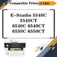 thumbnail image 2 of T-FC65 TFC65 T-FC65-K T-FC65-C T-FC65-M T-FC65-Y Toner Cartridges Compatible for Toshiba E-Studio 5540C 5540CT 6540C 6540CT 6550C 6550CT Printers, High Yield 77,500 Pages, 2 of 7