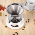 thumbnail image 4 of Vierta sobre el gotero de café, soporte de taza de filtro de malla de doble capa de acero inoxidable reutilizable, gotero de café de cono, filtro de café portátil sin papel para uso en el hogar Amonsee No, 4 of 5