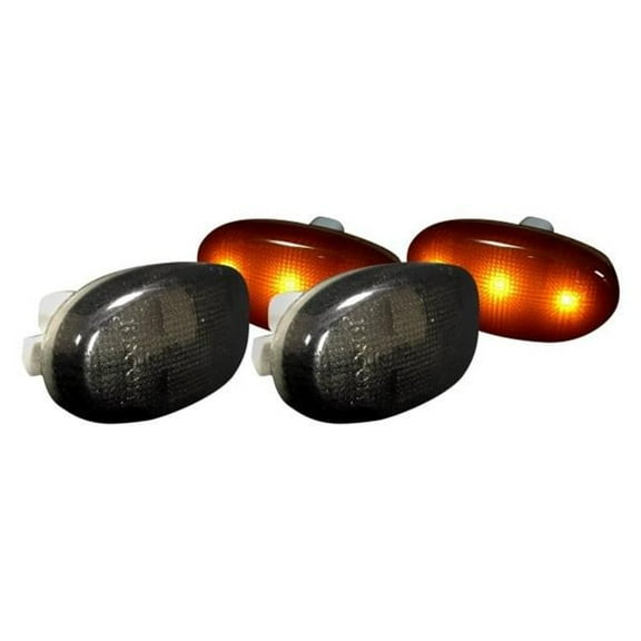 264136BK Dual Fender Lens Side Marker Lights for 2011-2022 Ford F-250, Black