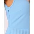thumbnail image 5 of INSPIRE CHIC Women's Sleeveless Pleated Ruffle Hem Crew Neck Tank Knitted Elegant Midi Dress XL Light Blue, 5 of 6