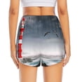 thumbnail image 2 of Lsque 3d Lighthouse in the Surf Printed Women's Running Shorts with Liner Pockets,Elastic Quick Dry Workout Athletic Gym Yoga Shorts,Womens High Waist Shorts-Medium, 2 of 9