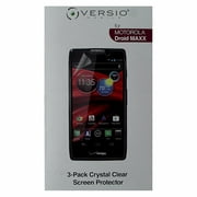 Angle View: Versio Mobile 3-Pack Screen Protector for Motorola Droid Maxx- Clear