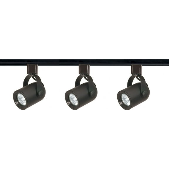 Nuvo Lighting - Three Light Line Voltage Round Back Track Kit-5.25 Inches Wide