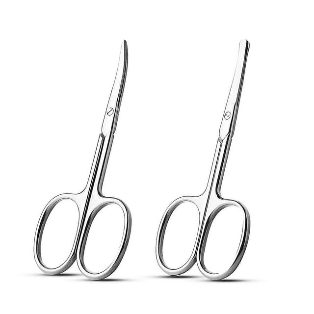 Eyebrow Scissors, Stainless Steel Precision Cutting Set For Travel Friendly Facial Hair Grooming, Including Eyebrow, Nose, Mustache, Beard
