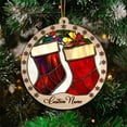 thumbnail image 2 of Personalizied Socks Christmas Tree Decor, Socks Sun Catcher, Socks Ornament, Socks Xmas Decorations, Stained Glass Ornament. L4iiiS (Socks 12), 2 of 5