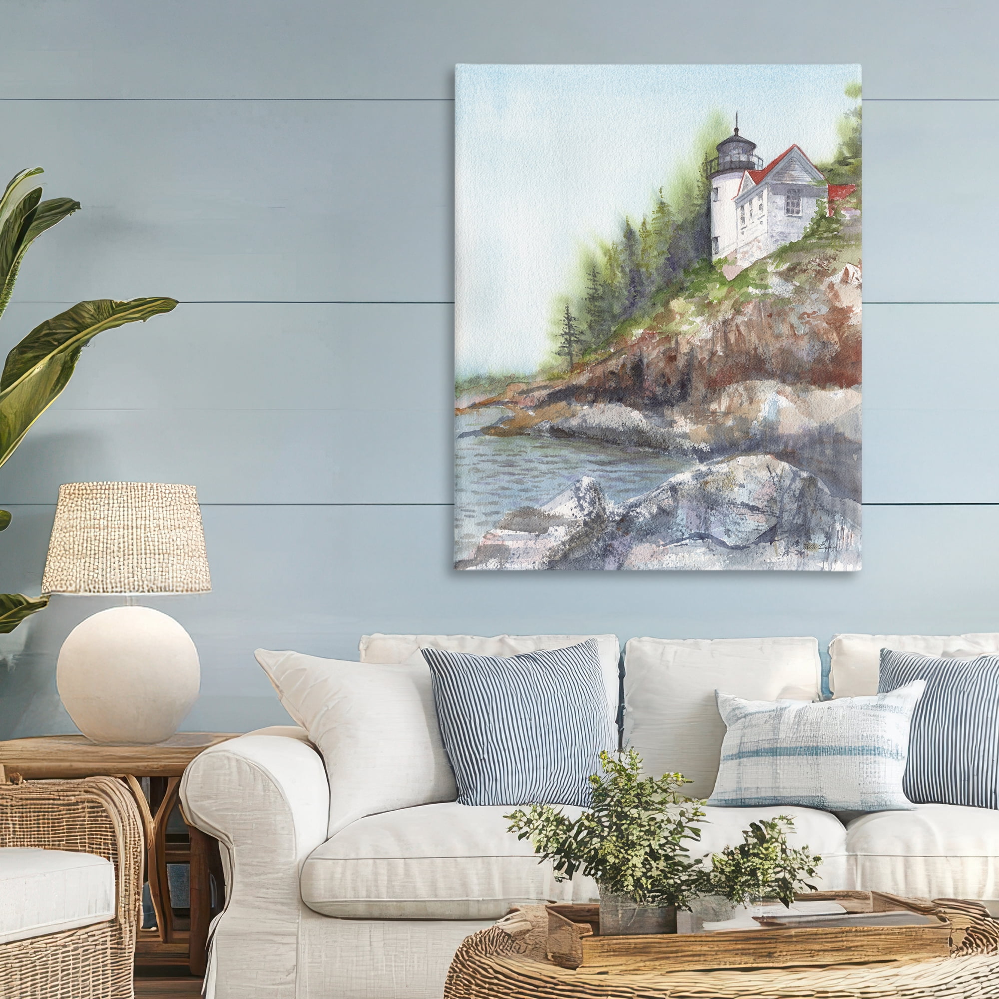 Stupell Industries Bass Harbor Lighthouse Canvas Wall Art, design by Patti Bishop