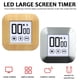 thumbnail image 3 of Injueey Reloj con temporizador Digital LED con pantalla táctil grande, cronómetro creativo, reloj despertador para cocinar, ducha, estudio Almacenamiento y organización del hogar Injueey HA022562-00, 3 of 6