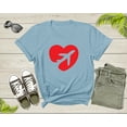 thumbnail image 2 of Flying Plane Airplane Aircraft Airliner Jet Love Red Heart T-Shirt Plane Lover Gift T Shirt for Men Women Kids Boys Girls Graphic Tshirt, 2 of 7