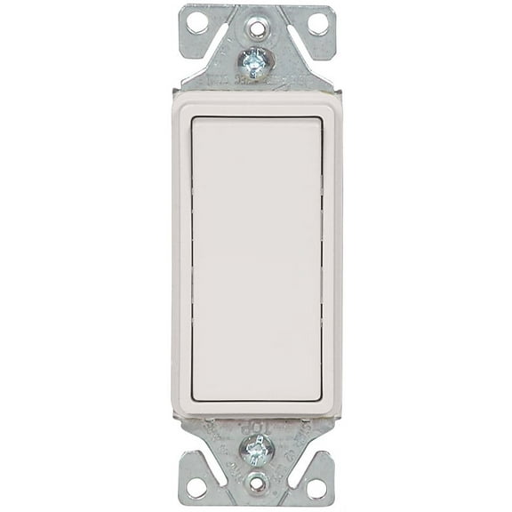 Eaton Wiring Devices 7500 Series 7503W-BOX Rocker Switch 120/277 V Strap Mounting Thermoplastic White