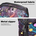 thumbnail image 4 of Musical Note Cord Organizer Travel Bag with Waterproof Oxford Fabric, Cable Storage Organizer Case for Electronic Devices, Small Parts Storage Box - 5.9x9.44x3.14 in, 4 of 6