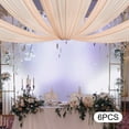thumbnail image 5 of 6 Panels 5x15ft Premium Chiffon Ceiling Curtain Drapes Wedding Party Decoration Light Pink, 5 of 12