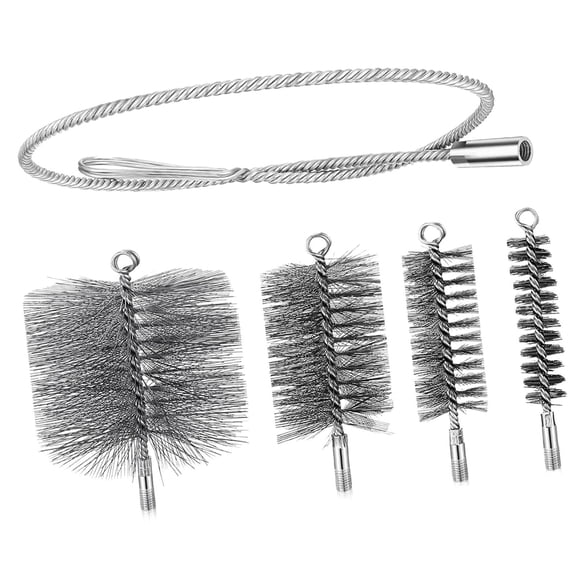Kit de limpieza de chimenea con cepillo para calderas, incluye 4 cepillos de chimenea, varilla de extensión de 1 m y cepillo flexible para tubos de 20 50 mm 120 mm 160 mm
