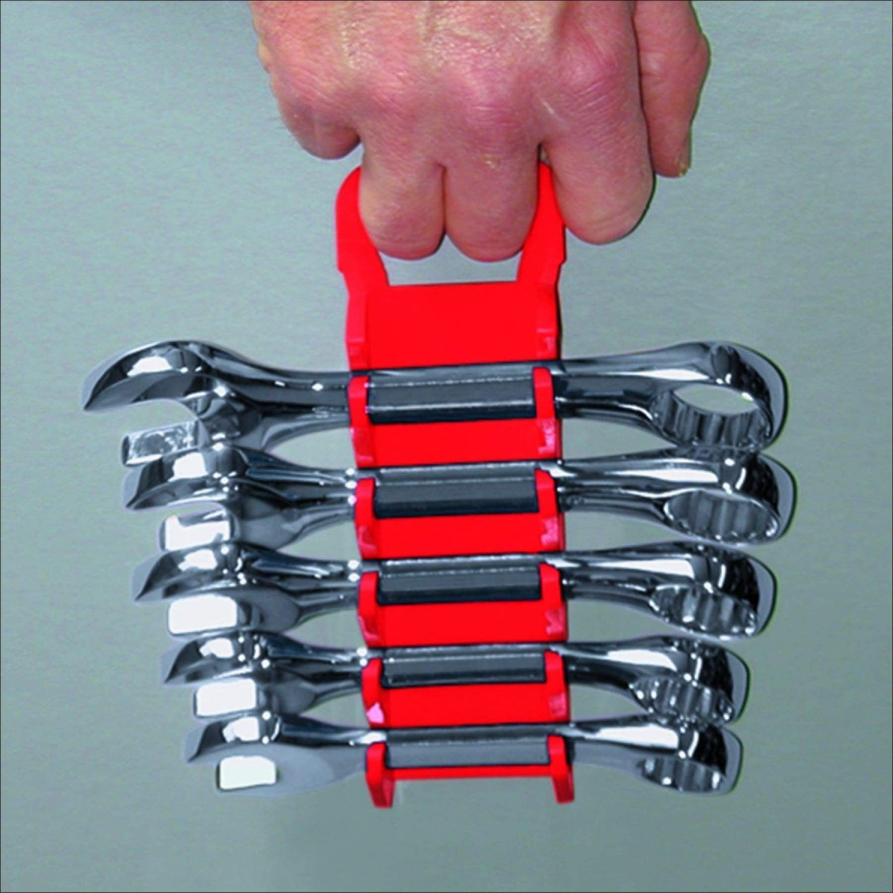 7-Piece Protoco 5020 Stubby Wrench Rack Red 
