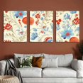 thumbnail image 6 of Shadudu Flowers Canvas Print Triptych Set for Living Room Bedroom Office Wall Decor, 12x16 Inches, High-Quality Water-Resistant Artwork 12"x16"x3pcs, 6 of 6