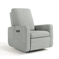 thumbnail image 3 of Graco Teddi Infant Power Recliner Swivel Glider with USB, Salt and Pepper Boucle, 3 of 11
