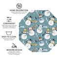 thumbnail image 3 of Fuzoiu Snowflake Scarf Snowman Print Leather Coasters Set,Drink Coasters Set of 4,for Tabletop Protection, Durable PVC Coasters,Home Décor and Housewarming Gift-Octagon, 3 of 6
