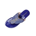 thumbnail image 1 of Tauxra Women's Rhinestone Flat Sandals for Women Plus Size Boho Flops Spring Summer Comfort Beach Shoes, 1 of 9