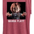 thumbnail image 3 of Chucky - Wanna Play - Womens Short Sleeve Graphic T-Shirt, 3 of 5