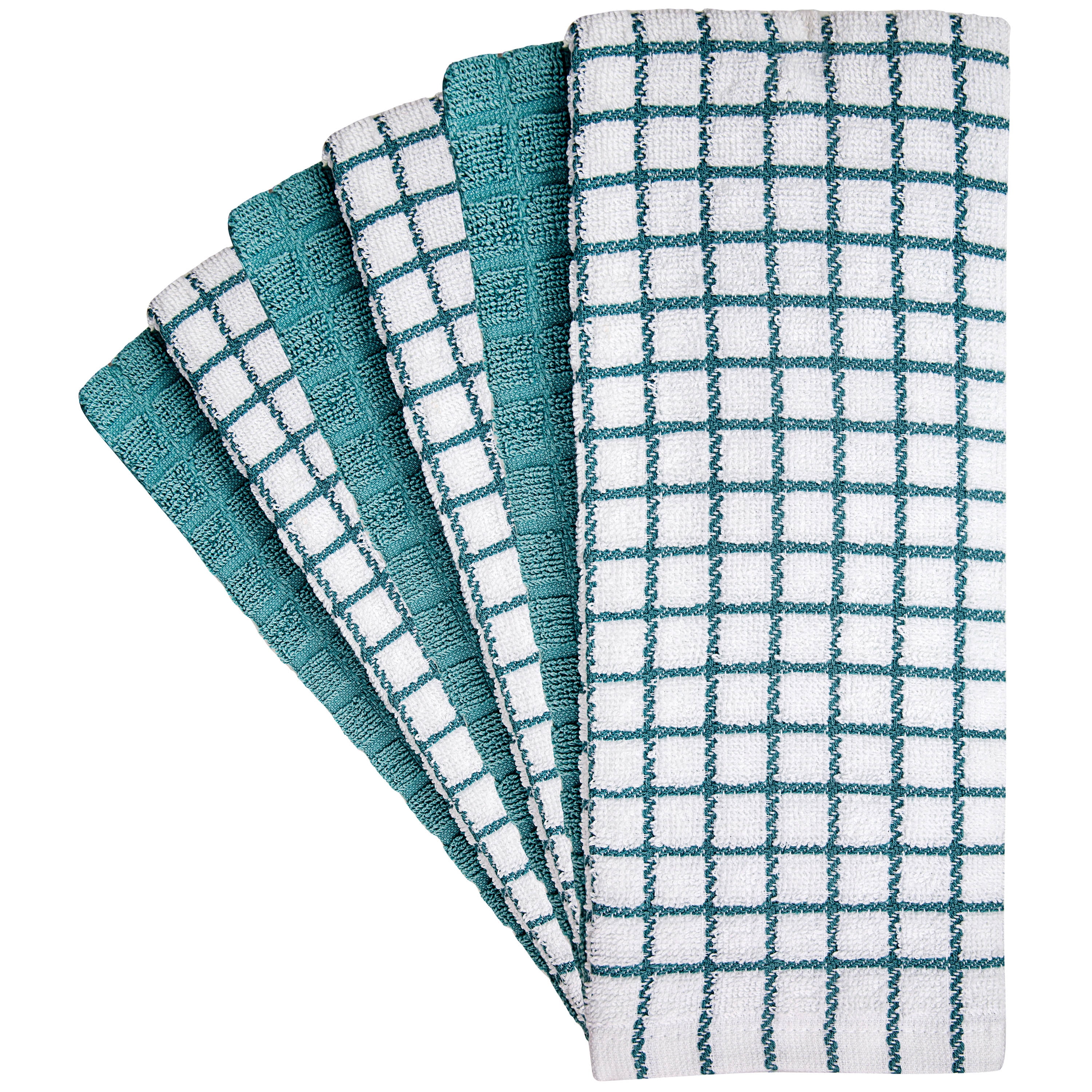 ERINA Premium Extra Large Kitchen Towels (16 x 28 Inch) - Popcorn Weave (12  Pack) Dish Towel Set 100% Combed Cotton Towels, Soft and Absorbent Tea