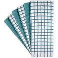 thumbnail image 2 of Premium Kitchen Towels (16”x 28”, 6 Pack) – Large Cotton Kitchen Hand Towels – Chef Weave Design – 380 GSM Highly Absorbent Tea Towels Set With Hanging Loop – Aqua, 2 of 6