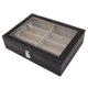 thumbnail image 5 of Estuche de exposición para gafas de cuero PU, caja de soporte para almacenamiento de gafas de sol multifuncional con múltiples compartimentos para guardarropa del hogar, 5 of 10
