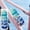 Blue#28842, variant on Sports Squeeze Water Bottle 650 mL, BPA-Free LDPE with LeakProof Dust Cover, Wide-Mouth for Cycling Hiking Gym, Gradient Pink/Black/Blue, 1 Pack