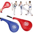 thumbnail image 4 of pitrice Sponge PU Rubber Kids Taekwondo Kick Pad Portable Reusable Solid Color Karate Training Practising Hitting Target Red, 4 of 9