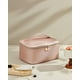 thumbnail image 2 of Bolsa de maquillaje Prite de gran capacidad impermeable con asa, color rosa, 2 of 7